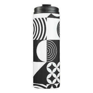 Modern geometric in scandinavian style thermal tumbler