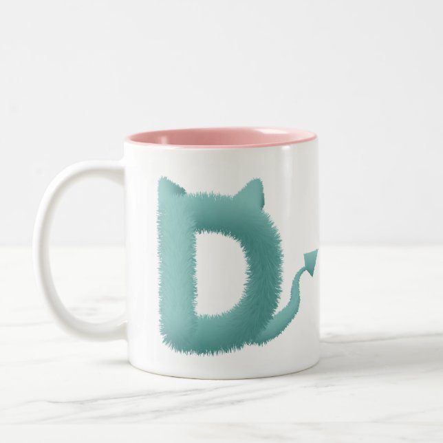 Modern Geometric Leaf Pattern Mug - Minimalist Win (Left)