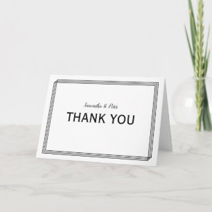 Modern Geometric Lines - Folded Thank You Card