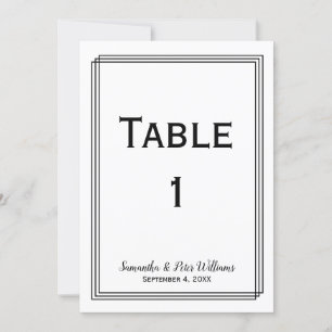 Modern Geometric Lines - Table Numbers