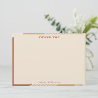 Modern Geometric Lines Terracotta Personalised