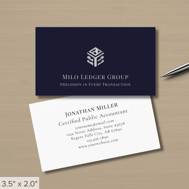 Modern Geometric Logo Business Card (Creator Uploaded)