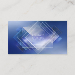 Modern Geometric Logo Corporate Business Card