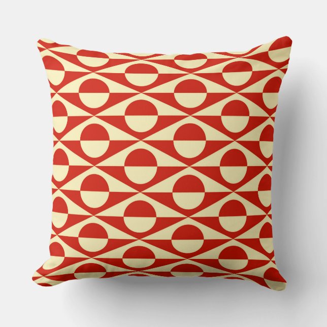 Modern geometric, mandarin orange cushion (Front)