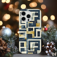Modern Geometric Maze – Textured Elegance