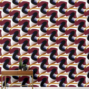 Modern Geometric Minimalism in Burnt Sienna  Wallpaper