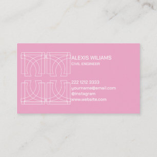 Modern Geometric Minimalist Elegant Professional Business Card