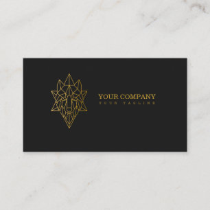 Modern geometric minimalist professional branding business card