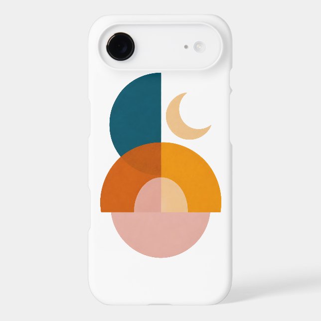 Modern Geometric Moon Abstract Art Print (Back)
