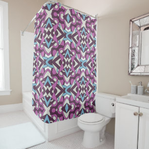Modern Geometric Mosaic – Abstract Color Pattern Shower Curtain