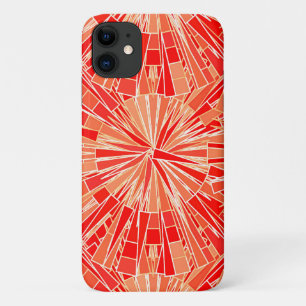 Modern Geometric Mosaic, Coral Orange Case-Mate iPhone Case