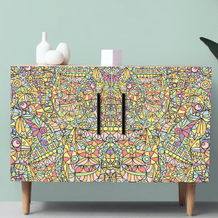 Modern Geometric Mosaic Patchwork Decoupage Tissue Paper
