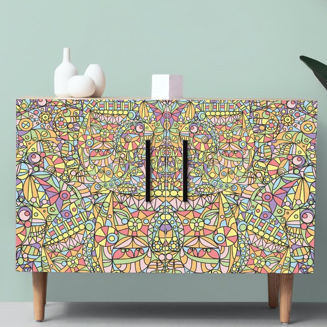 Modern Geometric Mosaic Patchwork Decoupage Tissue Paper (Creator Uploaded)