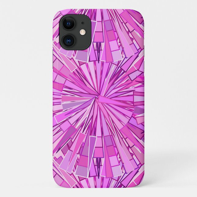 Modern Geometric Mosaic, Violet and Orchid Case-Mate iPhone Case (Back)