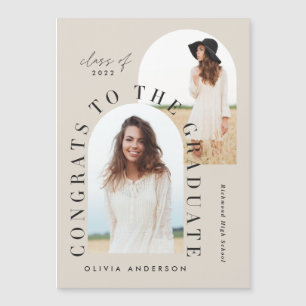 Modern geometric multi photo arch graduation