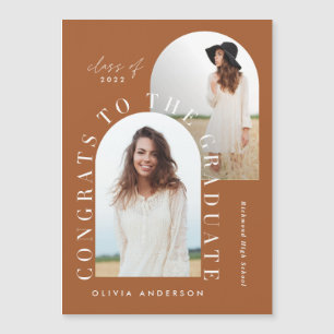 Modern geometric multi photo arch graduation