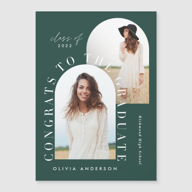 Modern geometric multi photo arch graduation (Front)