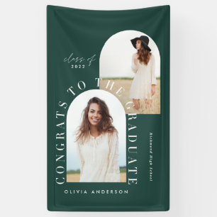 Modern geometric multi photo arch graduation banne banner