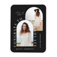 Modern geometric multi photo arch graduation magne