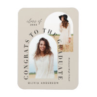 Modern geometric multi photo arch graduation