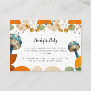 Modern Geometric Mushroom Books For Baby Enclosure Card