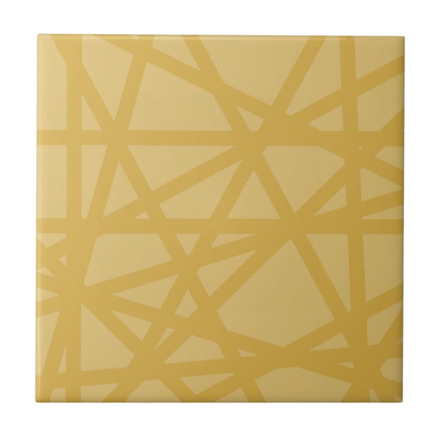 Modern Geometric Mustard Pattern Tile (Front)