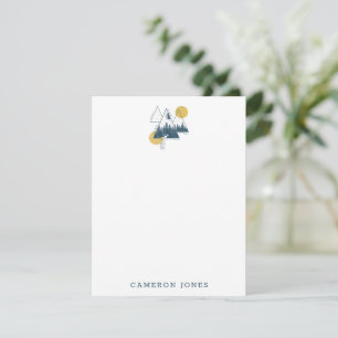 Modern Geometric Nature Landscape Personalised Card