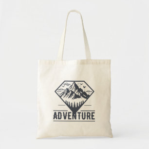 Modern Geometric Nature Mountains Adventure Tote Bag