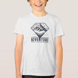 Modern Geometric Nature Mountains Adventure Tri-Blend Shirt