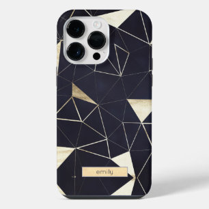 Modern Geometric Navy + Gold iPhone / iPad case