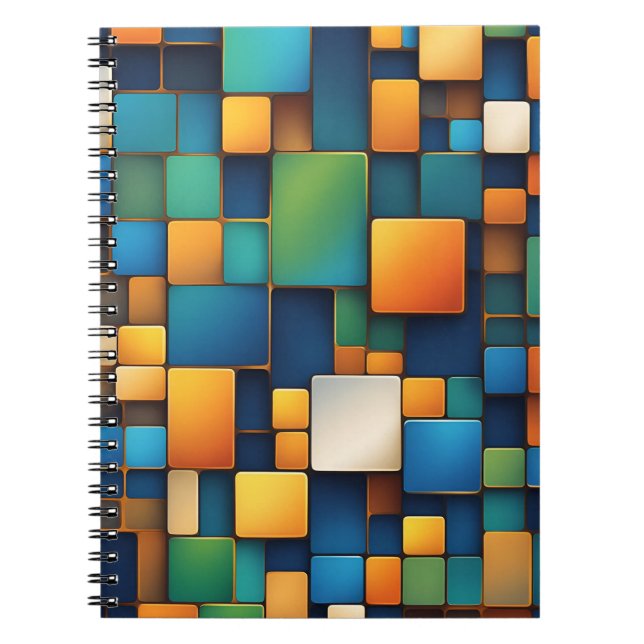 Modern Geometric Notebook – Bold and Colourful  (Front)