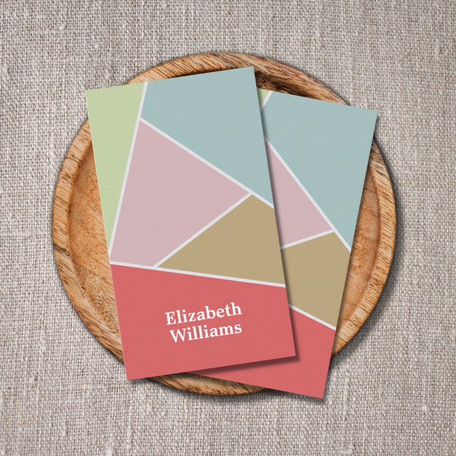 Modern Geometric Pastel Consultant Business Card (Creator Uploaded)