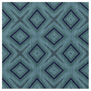 Modern geometric pattern blue and grey fabric