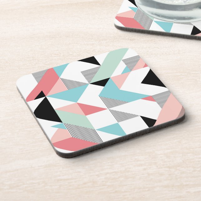 Modern Geometric Pattern Coaster (Left Side)