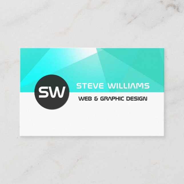 Modern geometric pattern cover business card (Front)