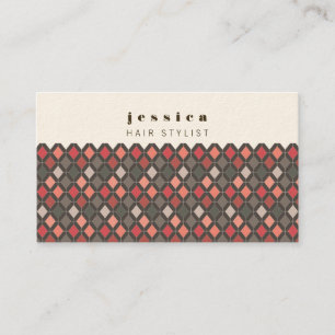Modern Geometric Pattern Hair Stylist Card