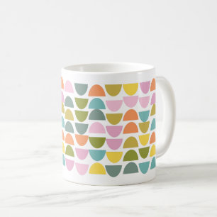 Modern Geometric Pattern in Cute Spring Colours Coffee Mug