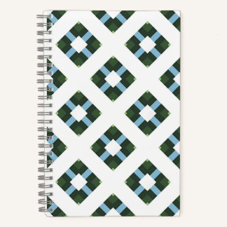 Modern Geometric Pattern in Nature-Inspired Colour Notebook