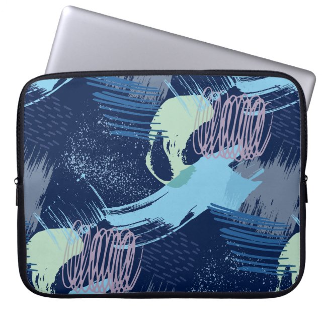 Modern Geometric Pattern Laptop Sleeve (Front)