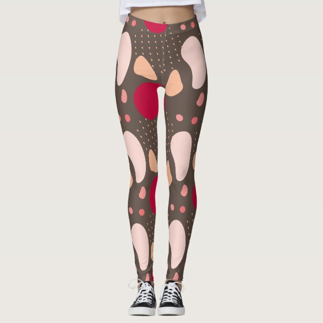 Modern geometric pattern leggings (Front)