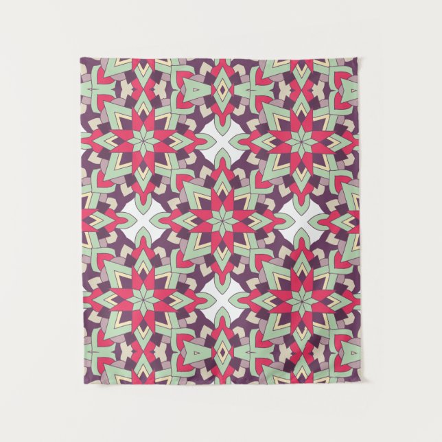 Modern Geometric Pattern – Minimal Color  Tapestry (Front)