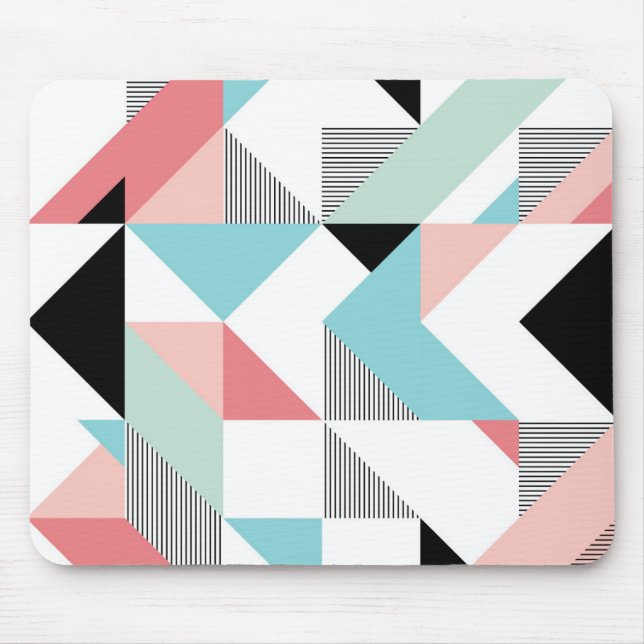 Modern Geometric Pattern Mouse Pad (Front)