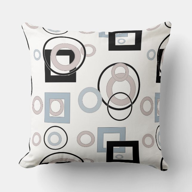 Modern geometric pattern multicolored cushion (Front)