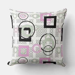 Modern geometric pattern multicolored cushion