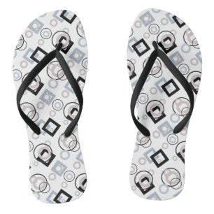 Modern geometric pattern multicolored jandals