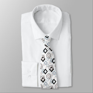 Modern geometric pattern multicolored tie