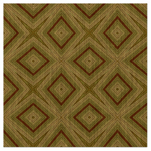 Modern geometric pattern olive green natural linen fabric