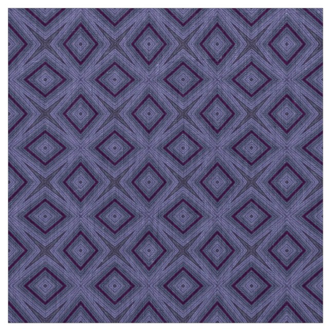 Modern geometric pattern purple and grey fabric (Swatch)