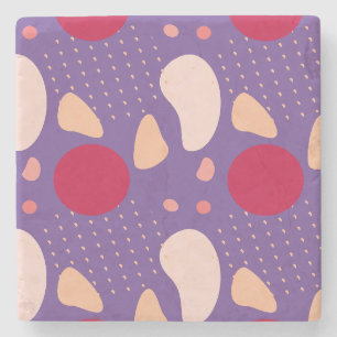 Modern Geometric Pattern Stone Coaster