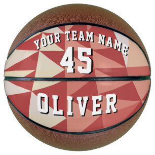 Modern Geometric Pattern Team Name Number Basketball